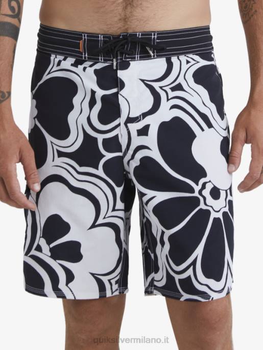esso Quiksilver uomini Pantaloncini da surf Waterman 19 stampa ritorno al passato ritorno al passato nero HTZR1436