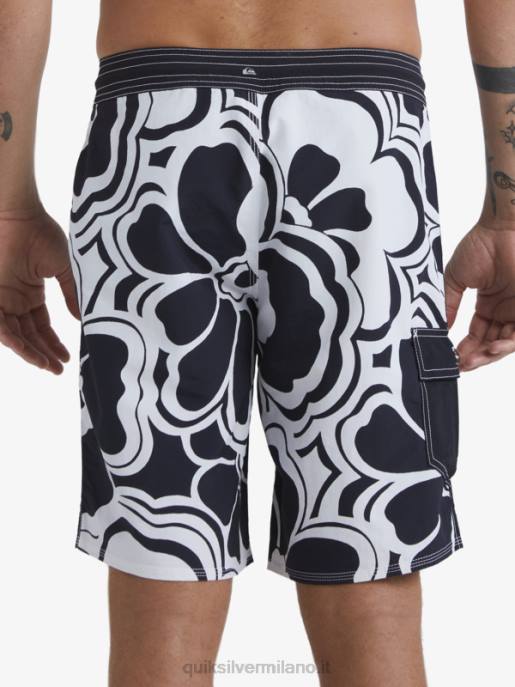 esso Quiksilver uomini Pantaloncini da surf Waterman 19 stampa ritorno al passato ritorno al passato nero HTZR1436