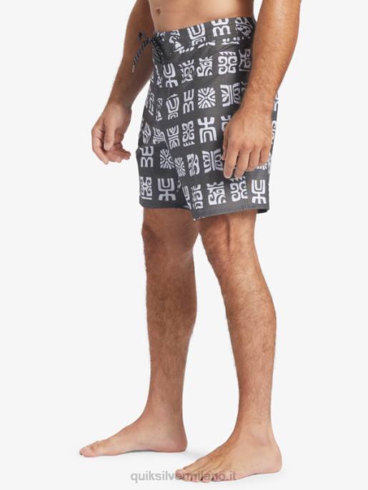 esso Quiksilver uomini Pantaloncini da surf Waterman Channel Paddle 20 pagaia canale nero bs HTZR640
