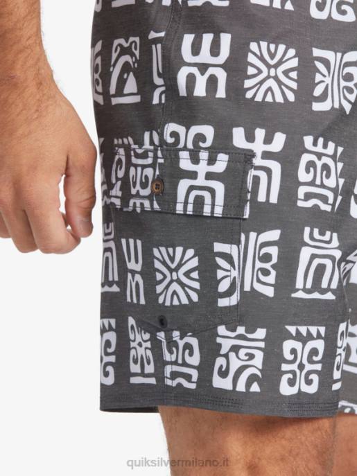 esso Quiksilver uomini Pantaloncini da surf Waterman Channel Paddle 20 pagaia canale nero bs HTZR640