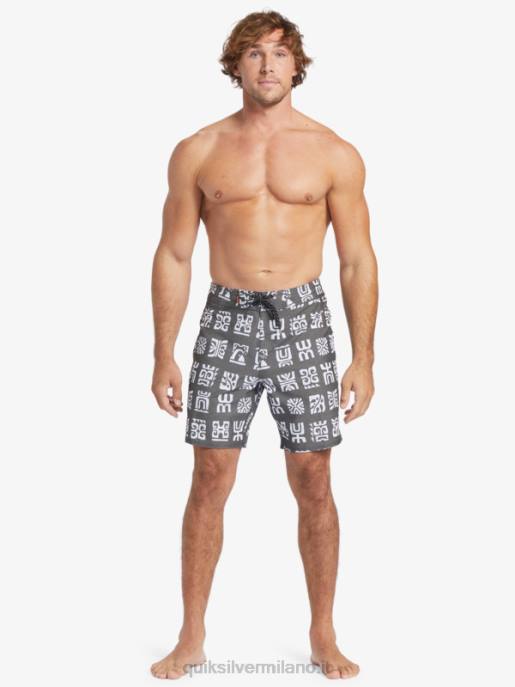 esso Quiksilver uomini Pantaloncini da surf Waterman Channel Paddle 20 pagaia canale nero bs HTZR640