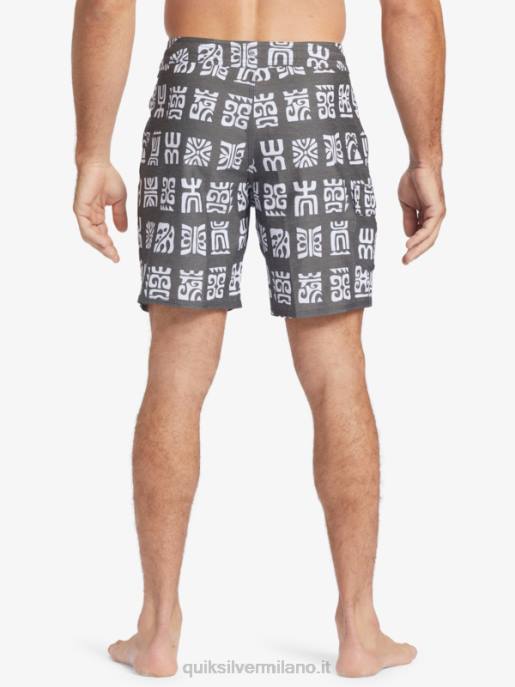 esso Quiksilver uomini Pantaloncini da surf Waterman Channel Paddle 20 pagaia canale nero bs HTZR640