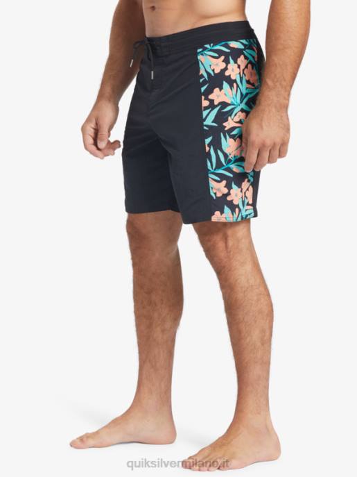 esso Quiksilver uomini Pantaloncini da surf Waterman Cliffside Solid 19 nero HTZR415