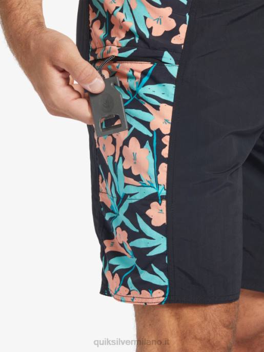 esso Quiksilver uomini Pantaloncini da surf Waterman Cliffside Solid 19 nero HTZR415