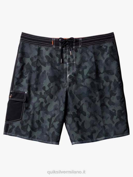 esso Quiksilver uomini Pantaloncini da surf Waterman Throwback Camo 19 dissolvenza del ritorno al passato nero HTZR535