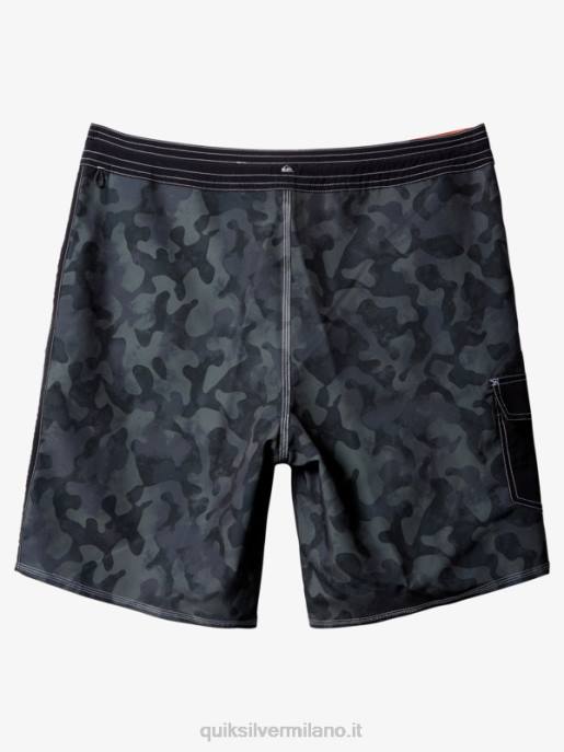 esso Quiksilver uomini Pantaloncini da surf Waterman Throwback Camo 19 dissolvenza del ritorno al passato nero HTZR535