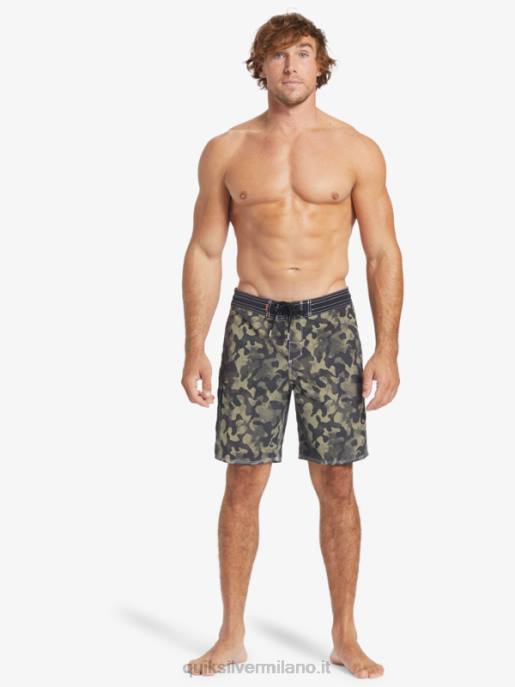 esso Quiksilver uomini Pantaloncini da surf Waterman Throwback Camo 19 dissolvenza del ritorno al passato nero HTZR535