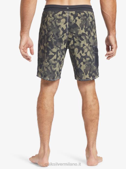esso Quiksilver uomini Pantaloncini da surf Waterman Throwback Camo 19 dissolvenza del ritorno al passato nero HTZR535