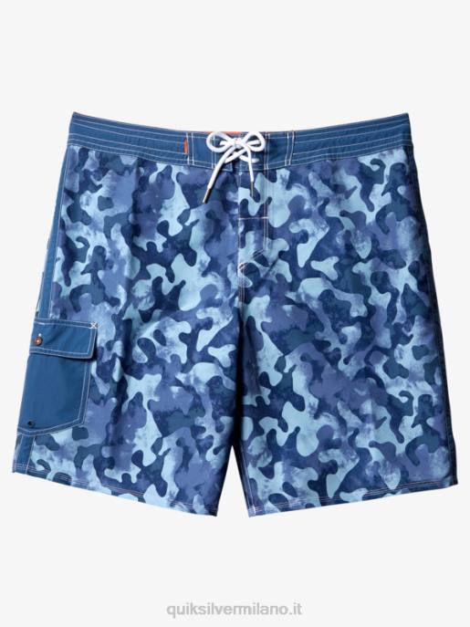 esso Quiksilver uomini Pantaloncini da surf Waterman Throwback Camo 19 ritorno al passato blu alfiere HTZR536