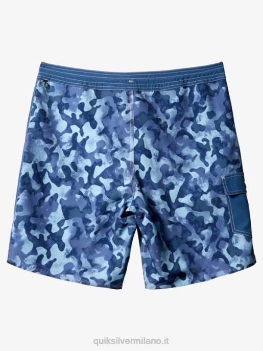 esso Quiksilver uomini Pantaloncini da surf Waterman Throwback Camo 19 ritorno al passato blu alfiere HTZR536