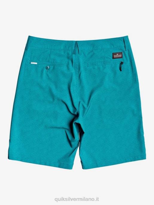 esso Quiksilver uomini Pantaloncini ibridi Union Heather Amphibian 20 corallo blu HTZR1588