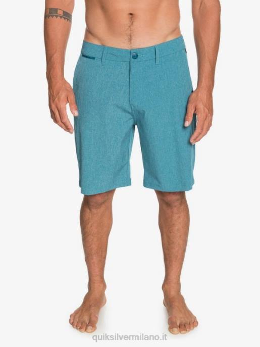 esso Quiksilver uomini Pantaloncini ibridi Union Heather Amphibian 20 corallo blu HTZR1588