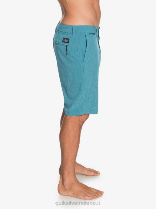 esso Quiksilver uomini Pantaloncini ibridi Union Heather Amphibian 20 corallo blu HTZR1588