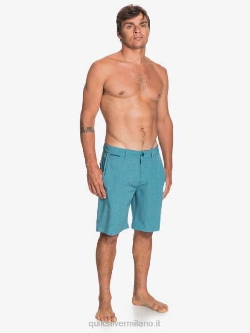esso Quiksilver uomini Pantaloncini ibridi Union Heather Amphibian 20 corallo blu HTZR1588
