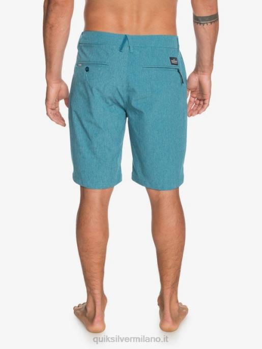 esso Quiksilver uomini Pantaloncini ibridi Union Heather Amphibian 20 corallo blu HTZR1588