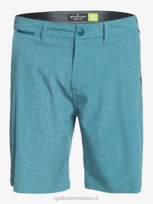 esso Quiksilver uomini Pantaloncini ibridi Union Heather Amphibian 20 corallo blu HTZR1588