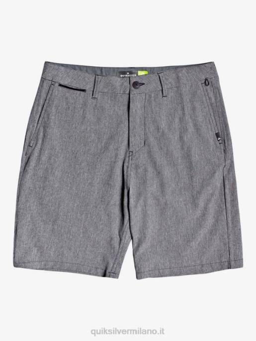 esso Quiksilver uomini Pantaloncini ibridi Union Heather Amphibian 20 nero HTZR1585