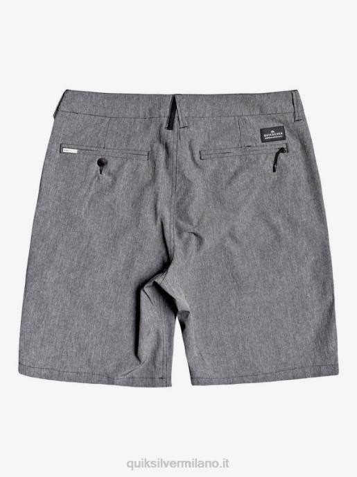 esso Quiksilver uomini Pantaloncini ibridi Union Heather Amphibian 20 nero HTZR1585