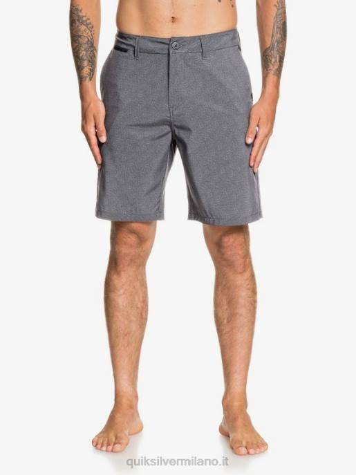 esso Quiksilver uomini Pantaloncini ibridi Union Heather Amphibian 20 nero HTZR1585