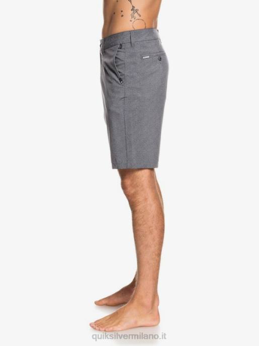 esso Quiksilver uomini Pantaloncini ibridi Union Heather Amphibian 20 nero HTZR1585