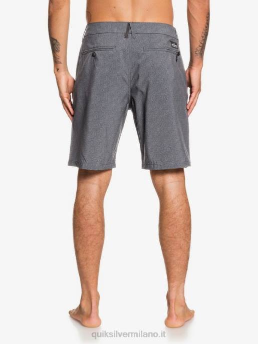 esso Quiksilver uomini Pantaloncini ibridi Union Heather Amphibian 20 nero HTZR1585
