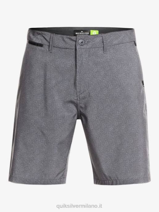 esso Quiksilver uomini Pantaloncini ibridi Union Heather Amphibian 20 nero HTZR1585