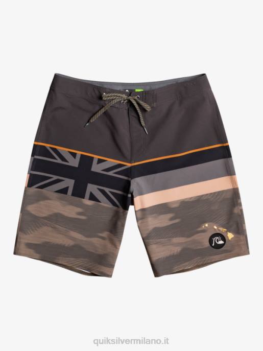 esso Quiksilver uomini Pantaloncini surfsilk a righe sbiadite 20 foglia d'uva HTZR1603