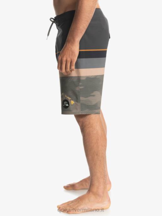 esso Quiksilver uomini Pantaloncini surfsilk a righe sbiadite 20 foglia d\'uva HTZR1603