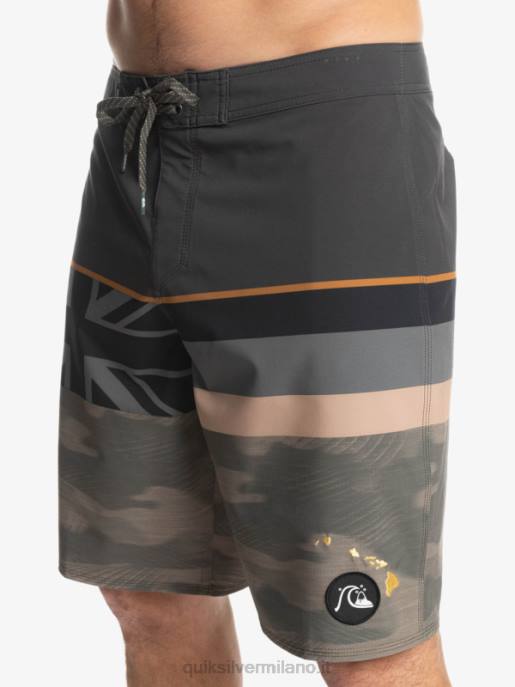 esso Quiksilver uomini Pantaloncini surfsilk a righe sbiadite 20 foglia d\'uva HTZR1603