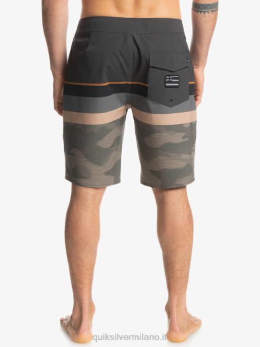 esso Quiksilver uomini Pantaloncini surfsilk a righe sbiadite 20 foglia d\'uva HTZR1603