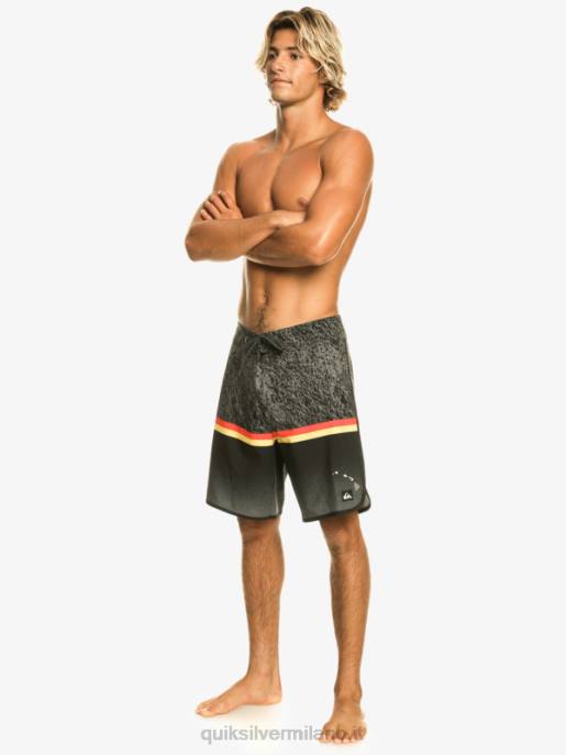 esso Quiksilver uomini Pantaloncini surfsilk division capesante 19 nero HTZR1395