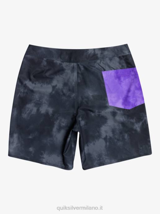 esso Quiksilver uomini Pantaloncini surfsilk lavaggio acido 18 nero HTZR1747