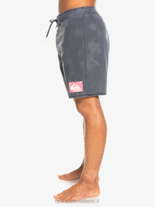 esso Quiksilver uomini Pantaloncini surfsilk lavaggio acido 18 nero HTZR1747