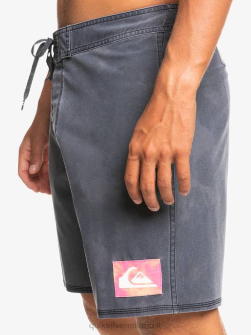esso Quiksilver uomini Pantaloncini surfsilk lavaggio acido 18 nero HTZR1747