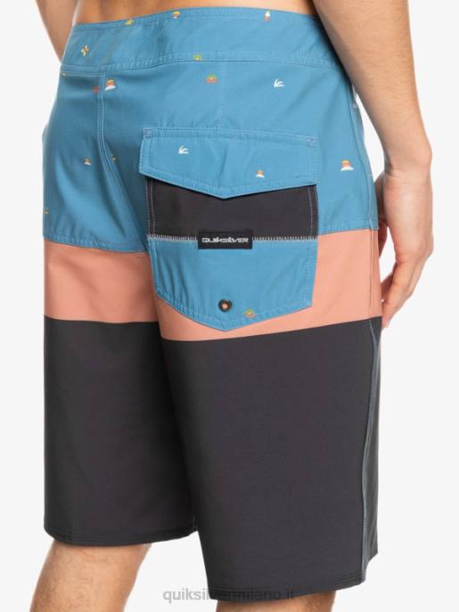 esso Quiksilver uomini Pantaloncini surfsilk panel 20 azzurro provinciale HTZR1458