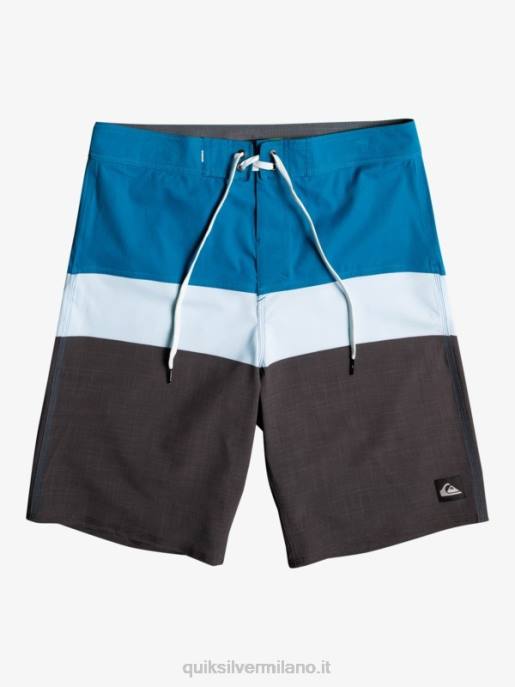 esso Quiksilver uomini Pantaloncini surfsilk panel 20 blu grigio HTZR1462