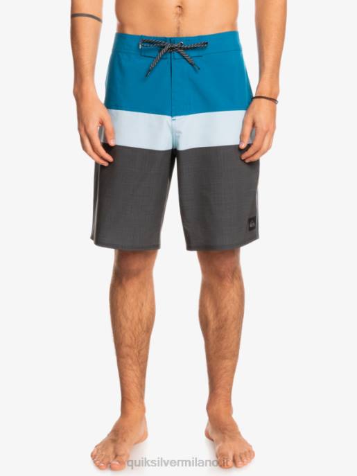 esso Quiksilver uomini Pantaloncini surfsilk panel 20 blu grigio HTZR1462