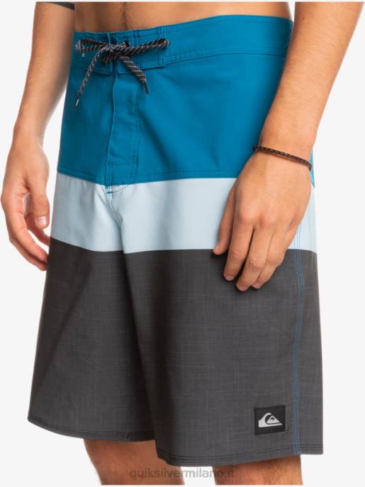 esso Quiksilver uomini Pantaloncini surfsilk panel 20 blu grigio HTZR1462