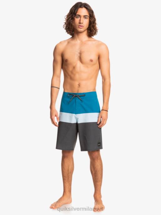 esso Quiksilver uomini Pantaloncini surfsilk panel 20 blu grigio HTZR1462