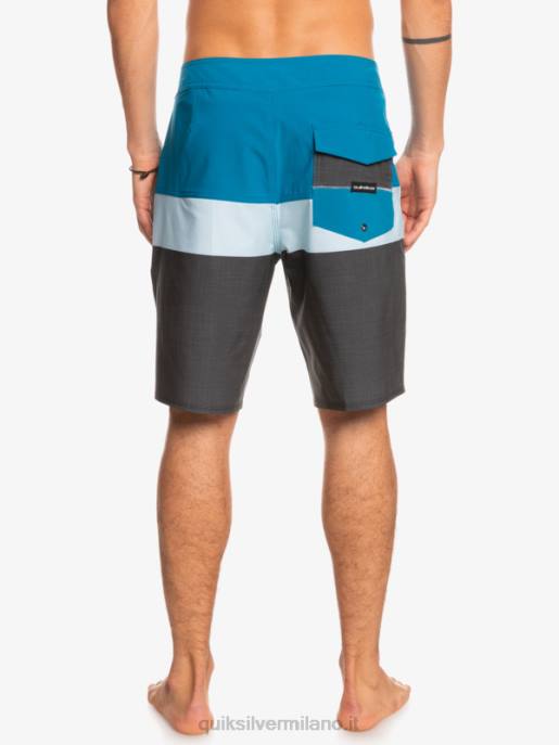esso Quiksilver uomini Pantaloncini surfsilk panel 20 blu grigio HTZR1462