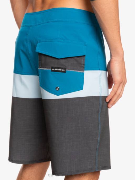 esso Quiksilver uomini Pantaloncini surfsilk panel 20 blu grigio HTZR1462