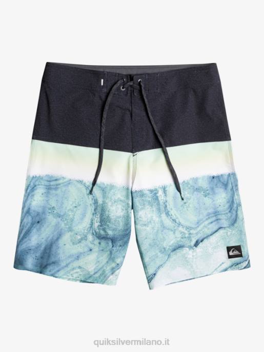esso Quiksilver uomini Pantaloncini surfsilk panel 20 cenere verde HTZR1451