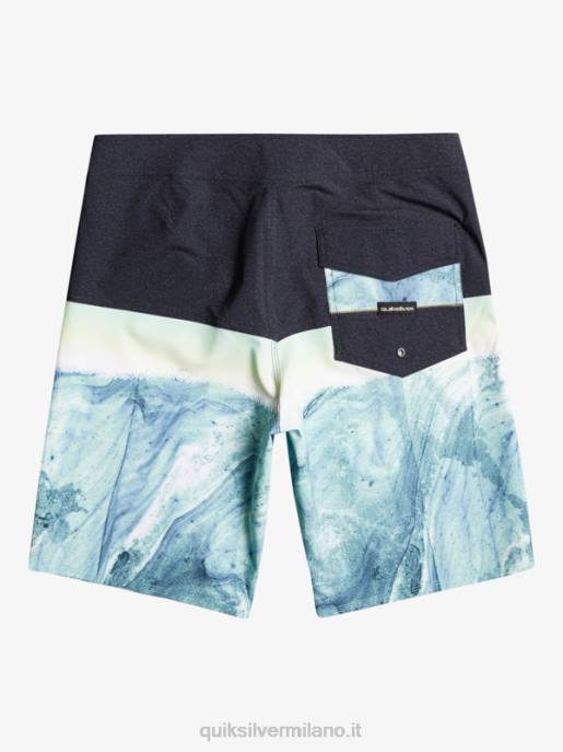 esso Quiksilver uomini Pantaloncini surfsilk panel 20 cenere verde HTZR1451