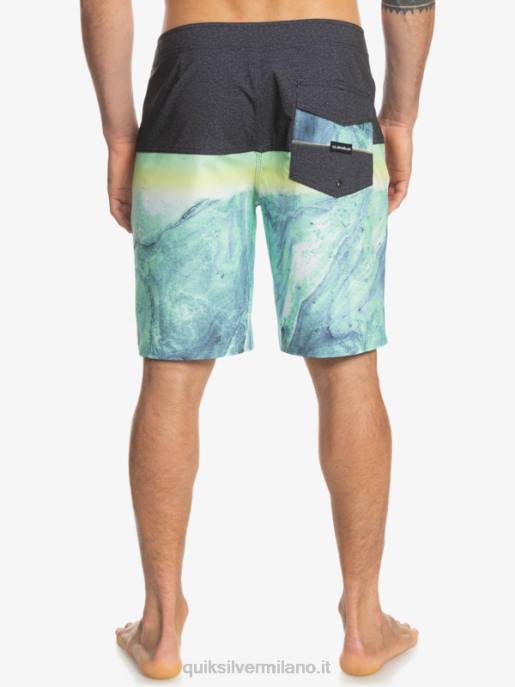 esso Quiksilver uomini Pantaloncini surfsilk panel 20 cenere verde HTZR1451