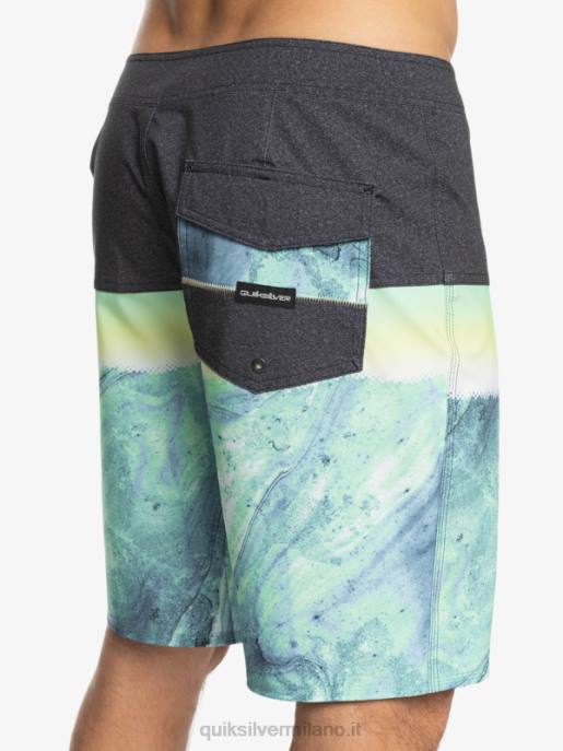 esso Quiksilver uomini Pantaloncini surfsilk panel 20 cenere verde HTZR1451