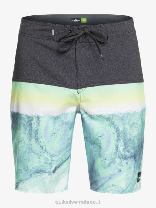 esso Quiksilver uomini Pantaloncini surfsilk panel 20 cenere verde HTZR1451