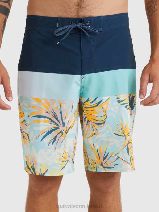 esso Quiksilver uomini Pantaloncini surfsilk panel 20 insegne blu HTZR1450