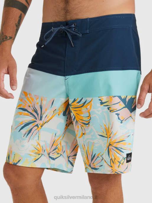 esso Quiksilver uomini Pantaloncini surfsilk panel 20 insegne blu HTZR1450