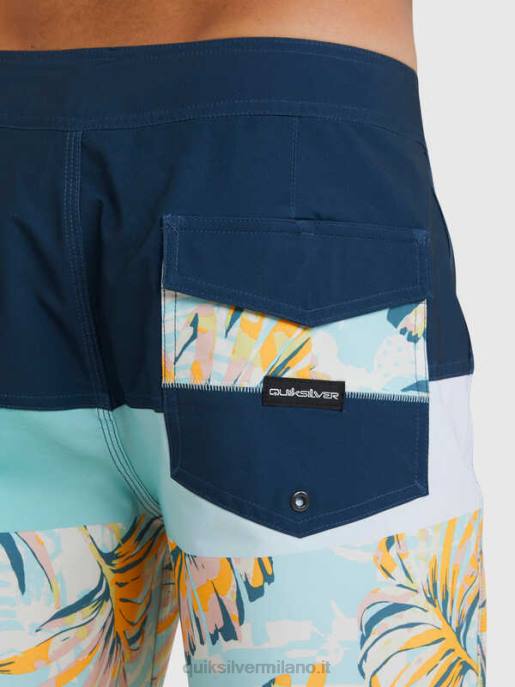 esso Quiksilver uomini Pantaloncini surfsilk panel 20 insegne blu HTZR1450