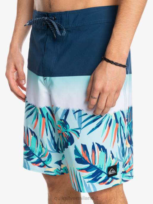 esso Quiksilver uomini Pantaloncini surfsilk panel 20 insegne blu HTZR1456